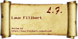 Laux Filibert névjegykártya